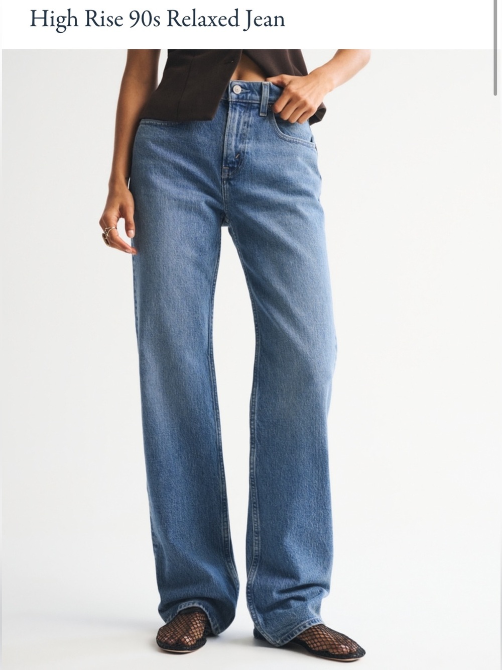 Abercrombie High Rise 90’s Relaxed Jean in Medium
